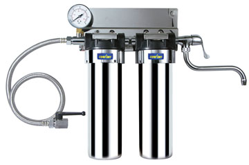 Double stainless steel water filter EWC-J-S